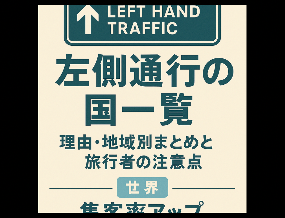 【完全版】左側通行の国一覧|理由・地域別まとめと旅行者の注意点|ぞうぶろぐ